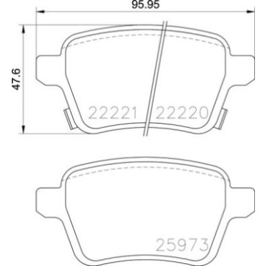 Brembo | Bremsbelagsatz, Scheibenbremse | P 59 086