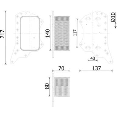 Mahle | Ölkühler, Motoröl | CLC 275 000S