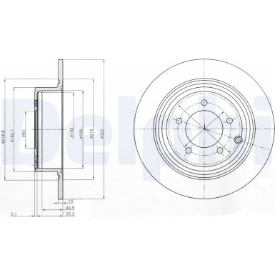 Delphi | Bremsscheibe | BG4169