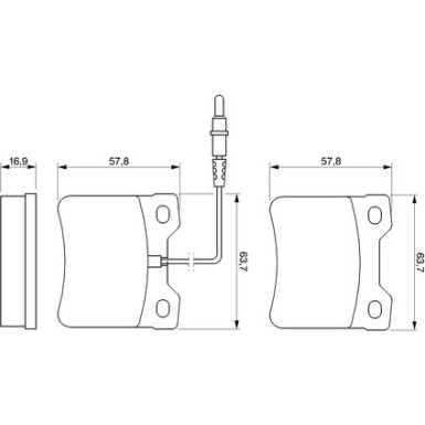 BOSCH | Bremsbelagsatz, Scheibenbremse | 0 986 494 000