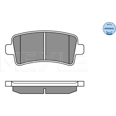 Meyle | Bremsbelagsatz, Scheibenbremse | 025 244 2116/W