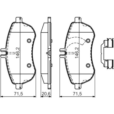 BOSCH | Bremsbelagsatz, Scheibenbremse | 0 986 494 593