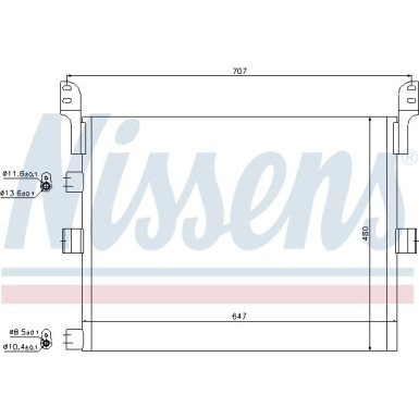 Nissens | Kondensator, Klimaanlage | 94918