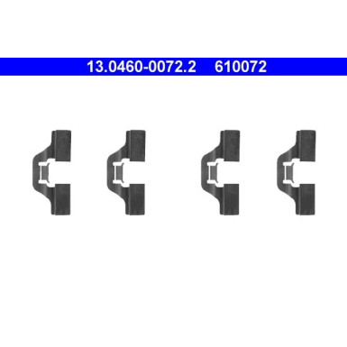 ATE | Zubehörsatz, Scheibenbremsbelag | 13.0460-0072.2