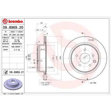 Brembo | Bremsscheibe | 09.8969.21