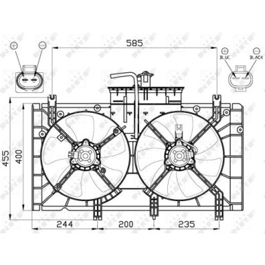 NRF | Lüfter, Motorkühlung | 47493