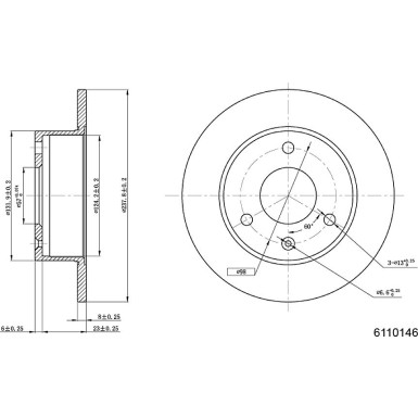 Metzger | Bremsscheibe | 6110146