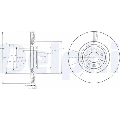 Delphi | Bremsscheibe | BG9098