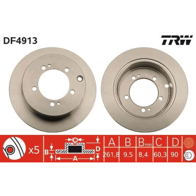 TRW | Bremsscheibe | DF4913