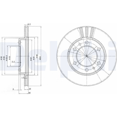 Delphi | Bremsscheibe | BG2591