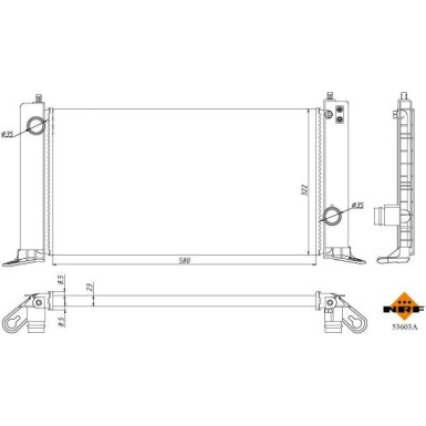 NRF | Kühler, Motorkühlung | 53603A