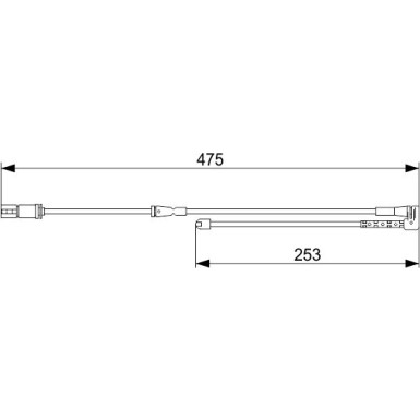 BOSCH | Warnkontakt, Bremsbelagverschleiß | 1 987 473 548