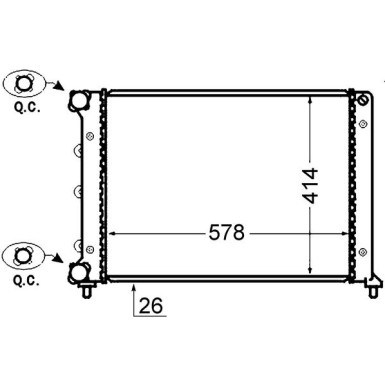 Mahle | Kühler, Motorkühlung | CR 1411 000S