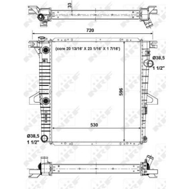 NRF | Kühler, Motorkühlung | 56033