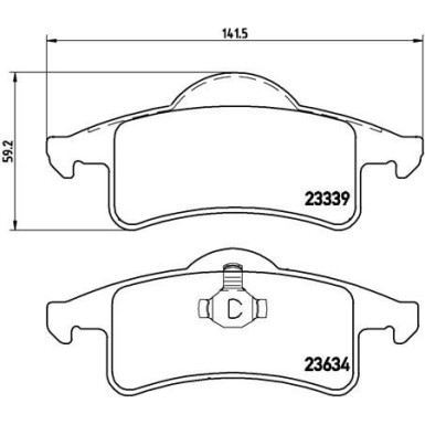 Brembo | Bremsbelagsatz, Scheibenbremse | P 37 006