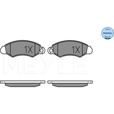 Meyle | Bremsbelagsatz, Scheibenbremse | 025 232 9614/W