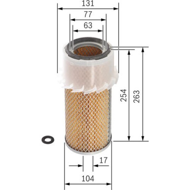 BOSCH 1 457 433 200 Luftfilter