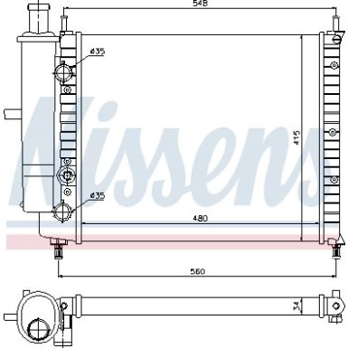 Nissens | Kühler, Motorkühlung | 61808