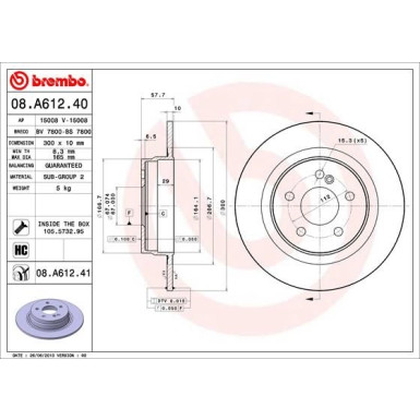 Brembo | Bremsscheibe | 08.A612.41