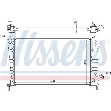 Nissens | Kühler, Motorkühlung | 68000A