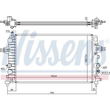 Nissens | Kühler, Motorkühlung | 63028A