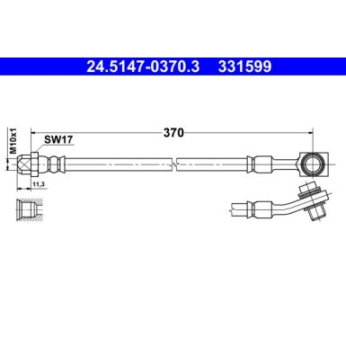 ATE | Bremsschlauch | 24.5147-0370.3