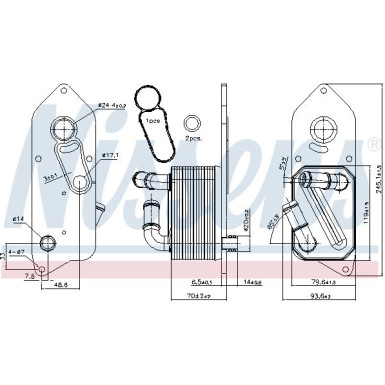 Nissens | Ölkühler, Motoröl | 90892 Nissens | Ölkühler, Motoröl | 90892