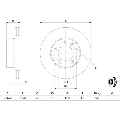 BOSCH | Bremsscheibe | 0 986 479 B59