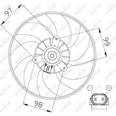 NRF | Lüfter, Motorkühlung | 47557