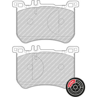 Ferodo | Bremsbelagsatz, Scheibenbremse | FDB5012