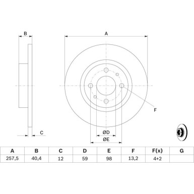 BOSCH | Bremsscheibe | 0 986 478 343