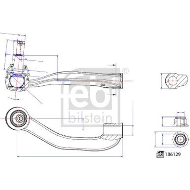 FEBI BILSTEIN 186129 Spurstangenkopf