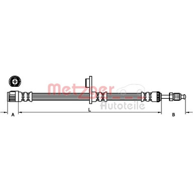 Metzger | Bremsschlauch | 4110925