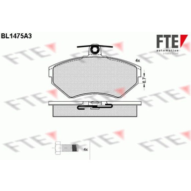 FTE | Bremsbelagsatz, Scheibenbremse | 9010202