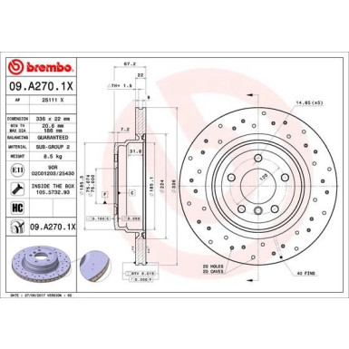 Brembo | Bremsscheibe | 09.A270.1X