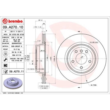 Brembo | Bremsscheibe | 09.A270.11