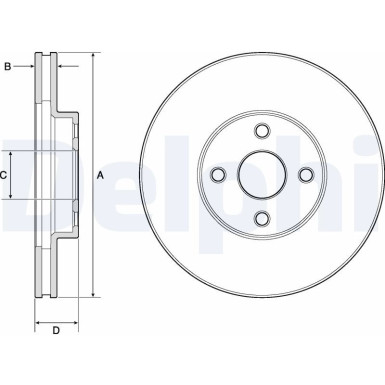 Delphi | Bremsscheibe | BG3780