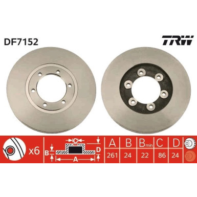 TRW | Bremsscheibe | DF7152