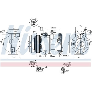 Nissens | Kompressor, Klimaanlage | 890683