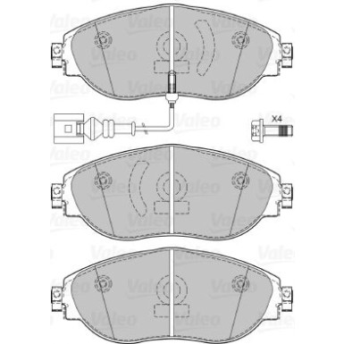 Valeo | Bremsbelagsatz, Scheibenbremse | 601286