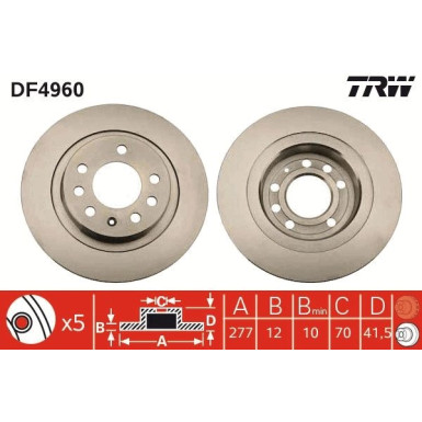 TRW | Bremsscheibe | DF4960