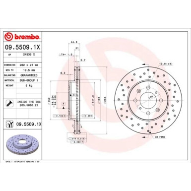 Brembo | Bremsscheibe | 09.5509.1X