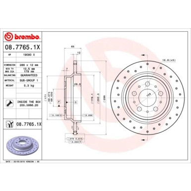 Brembo | Bremsscheibe | 08.7765.1X