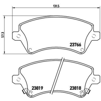 Brembo | Bremsbelagsatz, Scheibenbremse | P 83 064