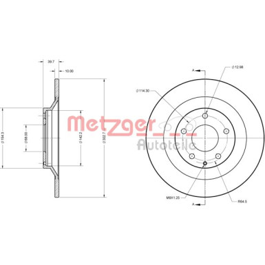 Metzger | Bremsscheibe | 6110749