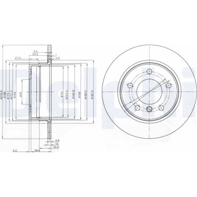 Delphi | Bremsscheibe | BG3948C