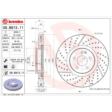 Brembo | Bremsscheibe | 09.B913.11