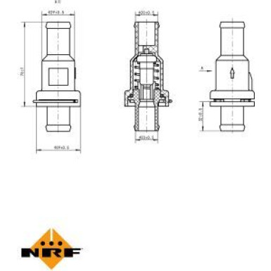 NRF | Thermostat, Kühlmittel | 725166