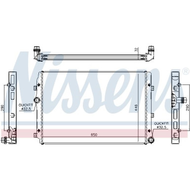 Nissens | Kühler, Motorkühlung | 65309