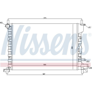 Nissens | Kühler, Motorkühlung | 62053